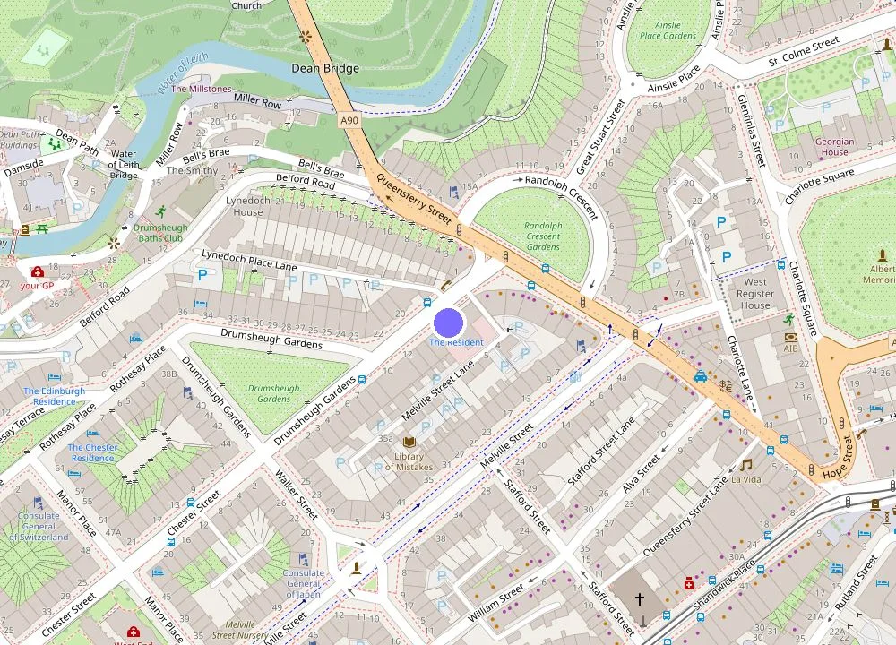 Map: The Resident Edinburgh